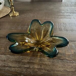 Vintage 90's Colourful Blown Glass Bowl